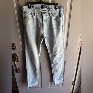 Hollister Epic Flex Skinny Denim Jeans Size 32x34 Blue Light Wash